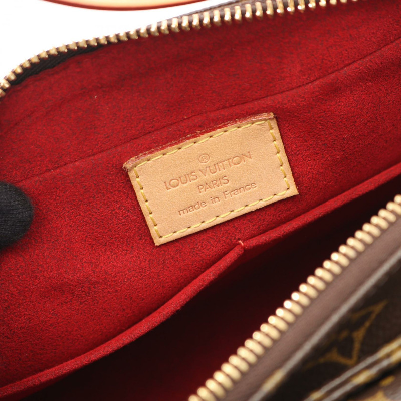 LOUIS VUITTON Vivasite MM Monogram 單肩包 M51164 PVC 塗層帆布皮革棕色二手女士-3