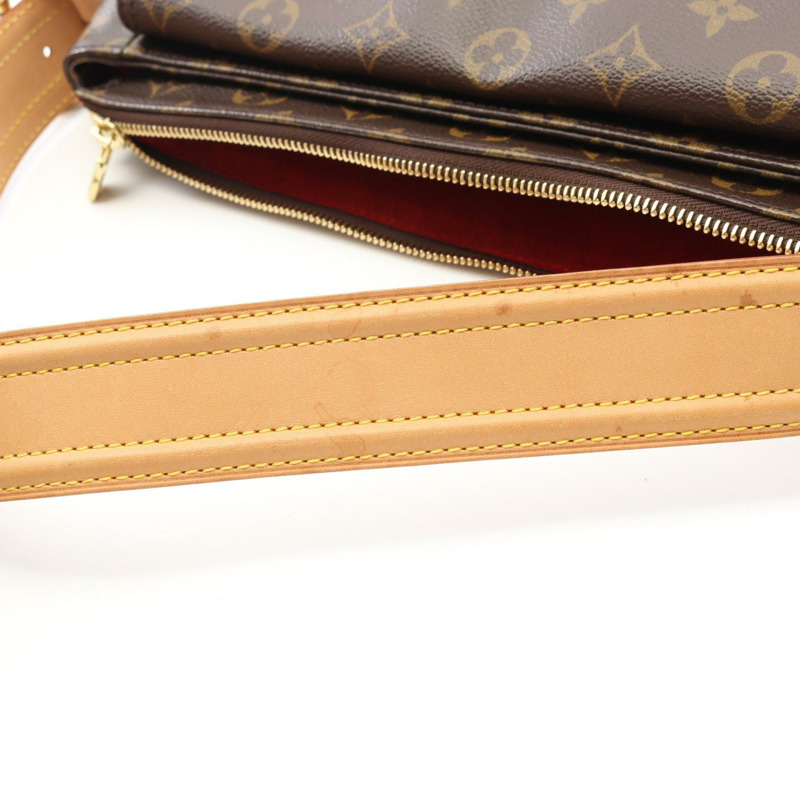 LOUIS VUITTON Vivasite GM 單肩包 M51163 Monogram 帆布 棕色 二手 女款-7