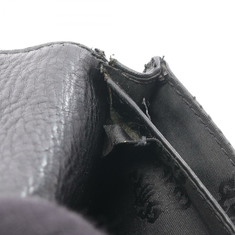 CHROME HEARTS LNG SNGL FLD TIPS 長款單折雙折皮夾 SV925 皮革 黑銀 二手男款-4