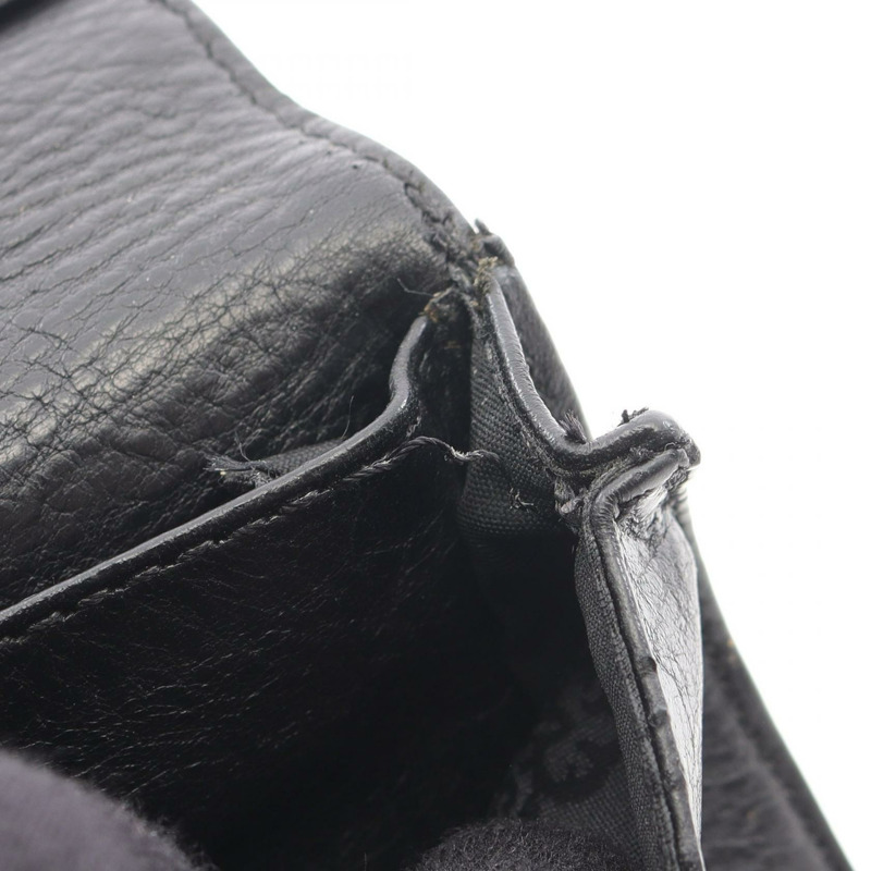 CHROME HEARTS LNG SNGL FLD TIPS 長款單折雙折皮夾 SV925 皮革 黑銀 二手男款-5