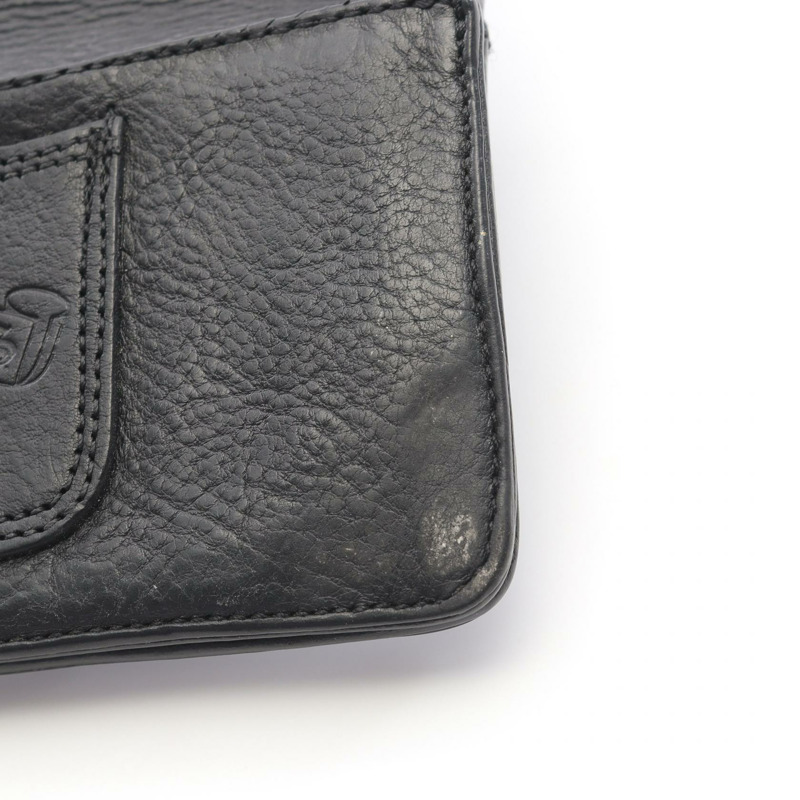 CHROME HEARTS LNG SNGL FLD TIPS 長款單折雙折皮夾 SV925 皮革 黑銀 二手男款-9