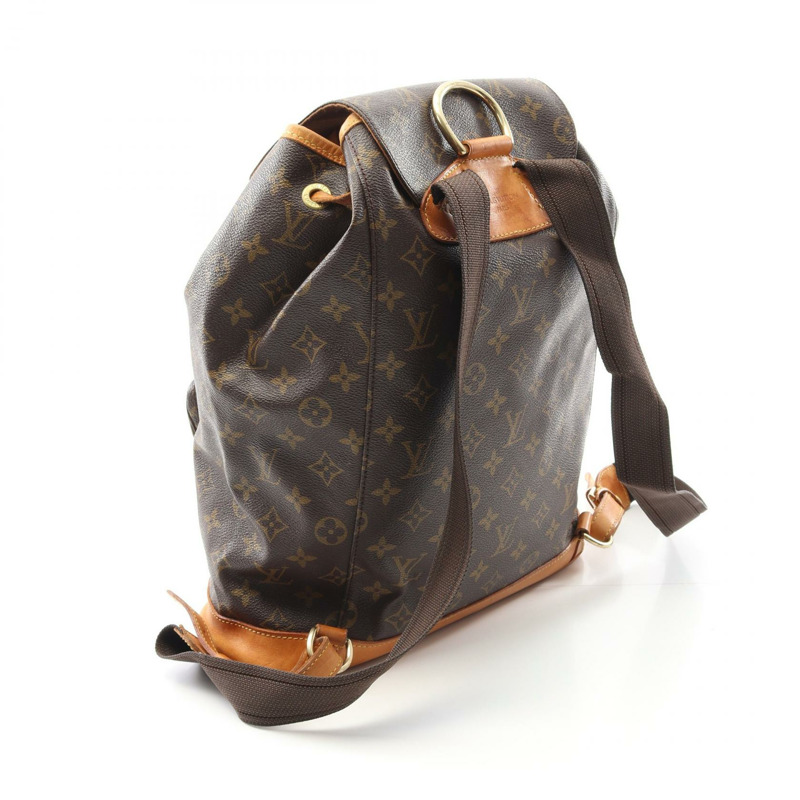 LOUIS VUITTON Montsouris GM Rucksack 背包 M51135 Monogram 帆布 棕色 二手-1