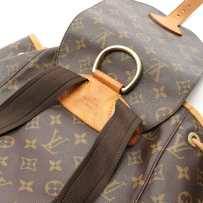 LOUIS VUITTON Montsouris GM Rucksack 背包 M51135 Monogram 帆布 棕色 二手-9