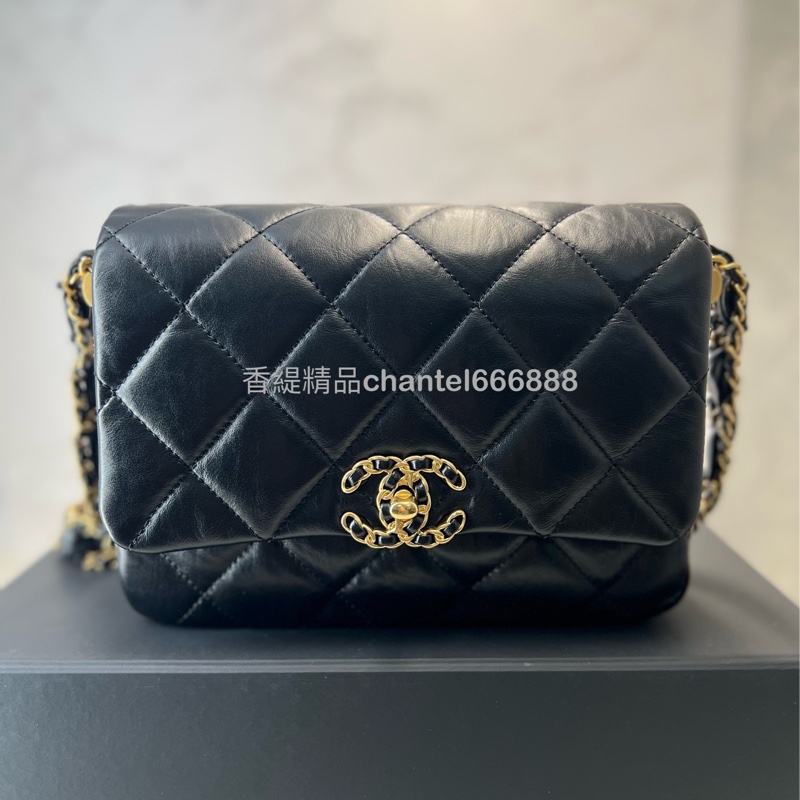 💗香緹國際精品💗香奈兒 Chanel 23K 黑金寬肩帶豆腐包-2