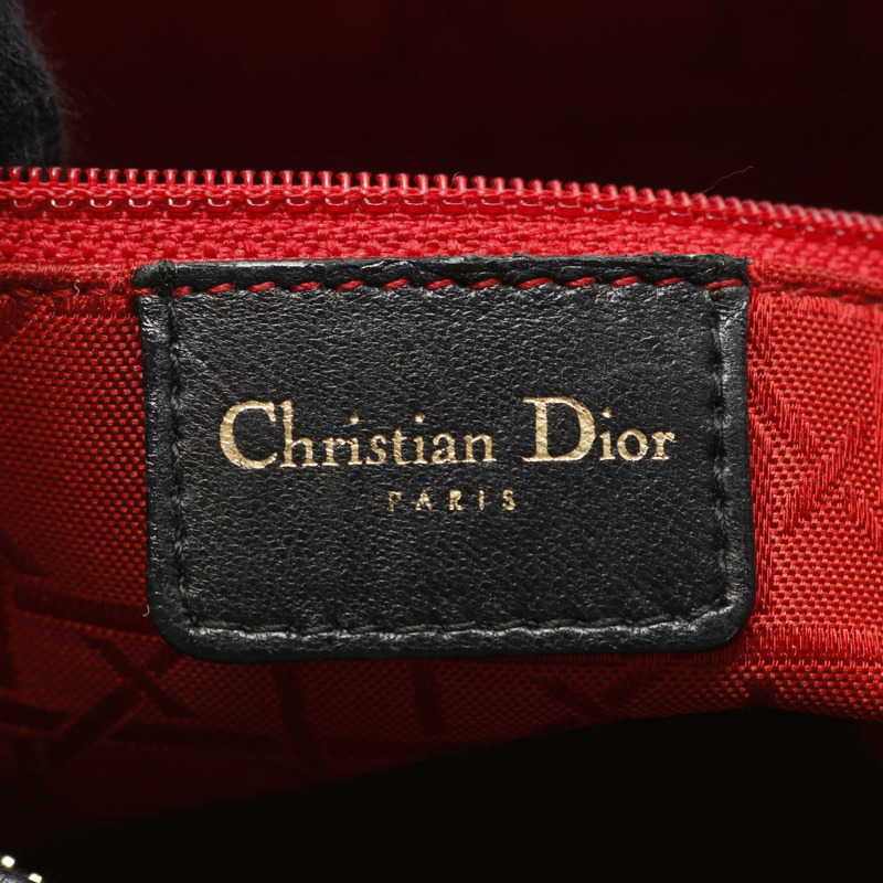 Christian Dior Lady Dior Cannage 大單肩手提包，羊皮材質，黑色-3