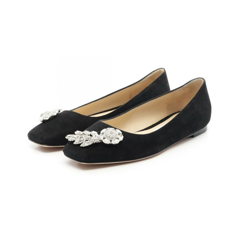 JIMMY CHOO MIRELE FLAT 其他鞋款 絨面革 黑色 二手 女款