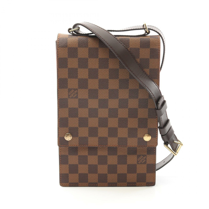 路易威登 Portobello 單肩斜背包 N45271 Damier 皮革 Ebene 二手-0