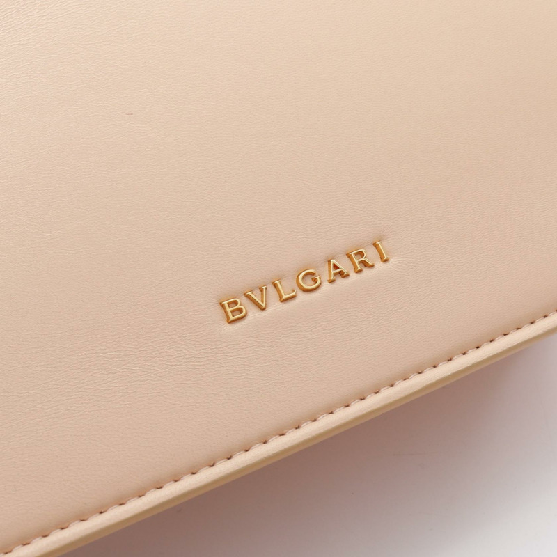 BVLGARI Serpenti Forever 鏈條單肩包 皮革 粉紅色 二手 女款 GHW-8