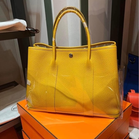 Hermes garden party 36,STAMP C，琥珀黃，