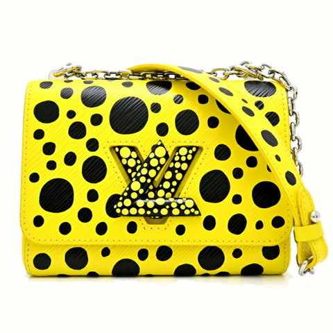 Louis Vuitton Twist PM 2023 LV x Yayoi Kusama 女士單肩包 M21695 Epi 黃黑色