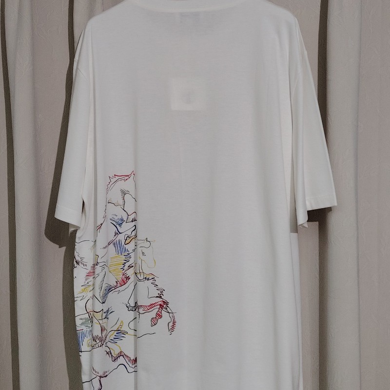 Hermès 愛馬仕 白色飛馬印花短袖-1