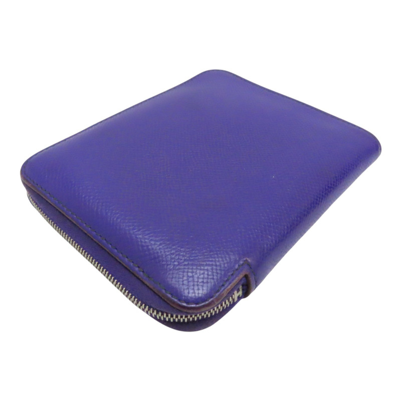 紫色 Epsom 拉鍊 Compact Azap 短夾 □P刻 銀扣-2