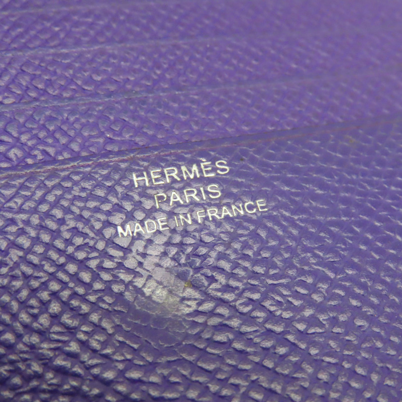 紫色 Epsom 拉鍊 Compact Azap 短夾 □P刻 銀扣-8