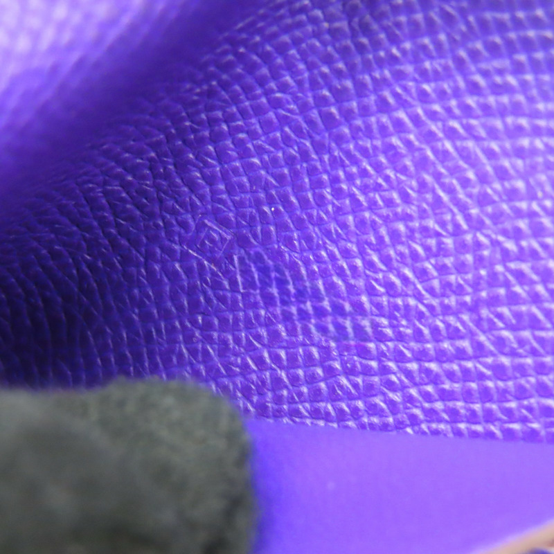 紫色 Epsom 拉鍊 Compact Azap 短夾 □P刻 銀扣-9