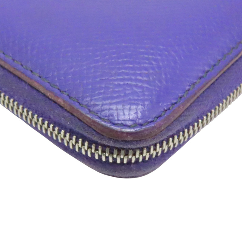 紫色 Epsom 拉鍊 Compact Azap 短夾 □P刻 銀扣-13