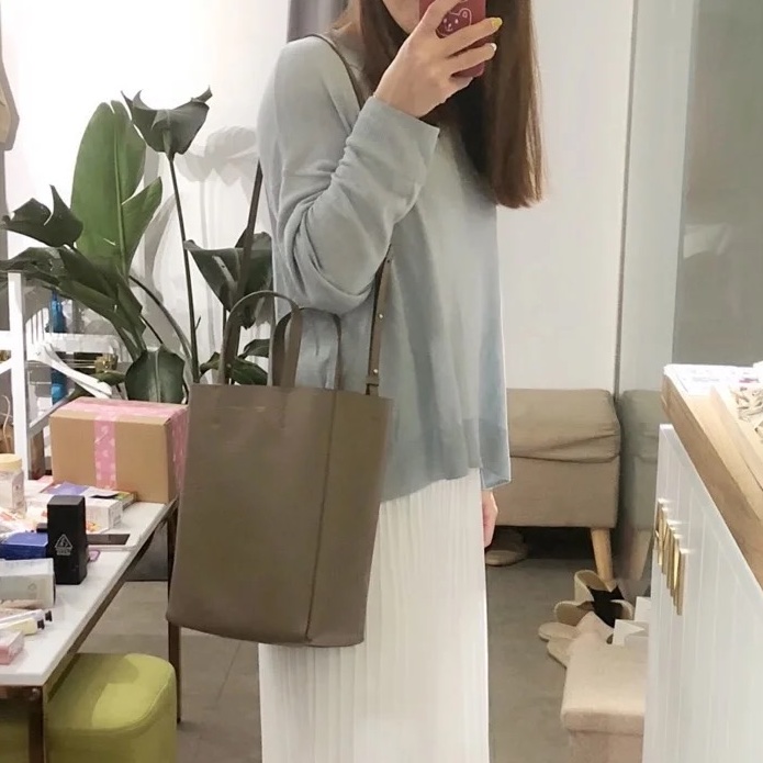 莉亞精品♡ Celine cabas tote 包大象灰 二手美包-2