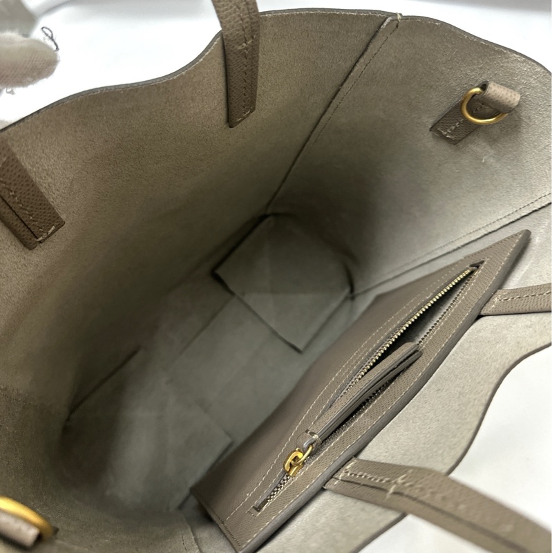 莉亞精品♡ Celine cabas tote 包大象灰 二手美包-12