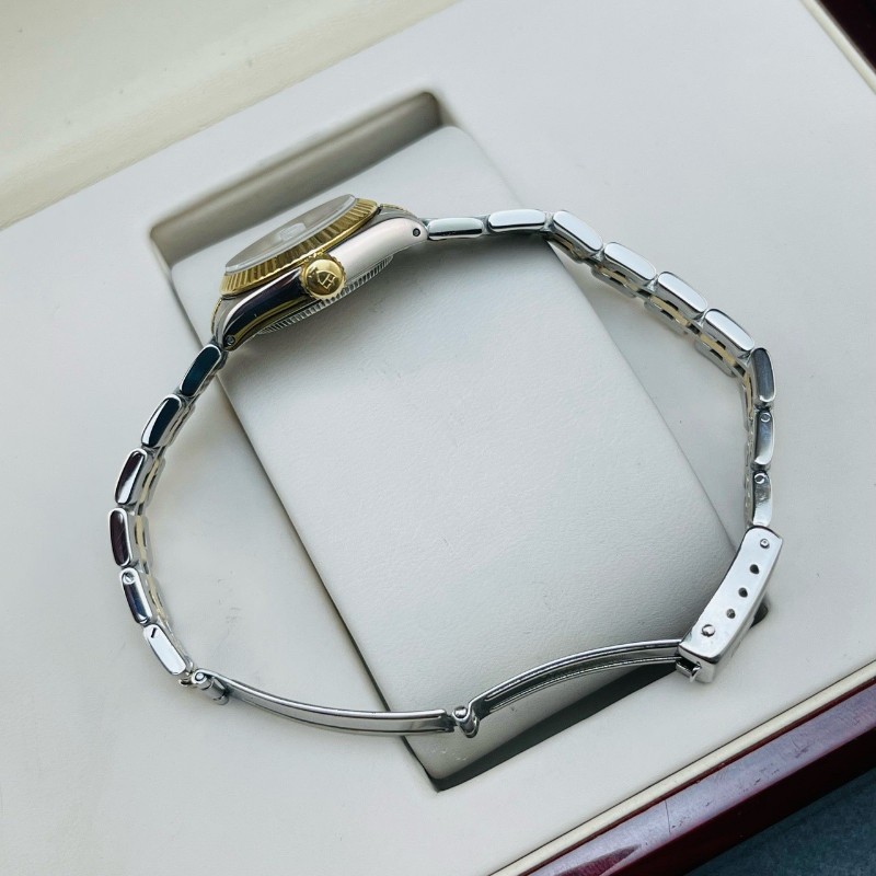 外觀超新 Tudor Princess 25mm 金錶冠黑面-7