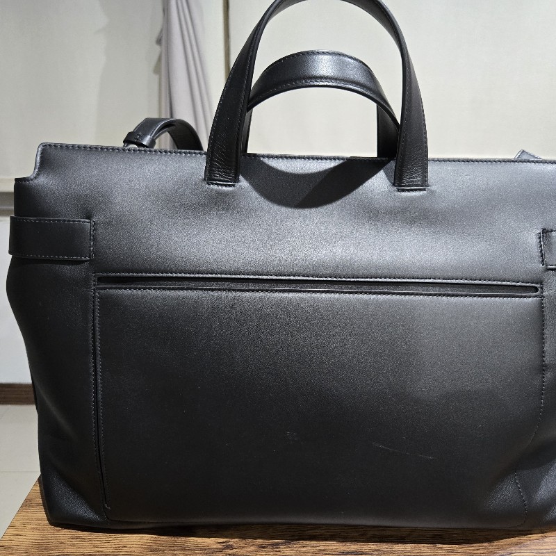 幾乎無刮痕 Ferragamo 男性 真皮 手提 斜肩 波士頓包 旅行袋 weekender-1