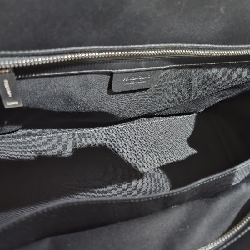 幾乎無刮痕 Ferragamo 男性 真皮 手提 斜肩 波士頓包 旅行袋 weekender-15
