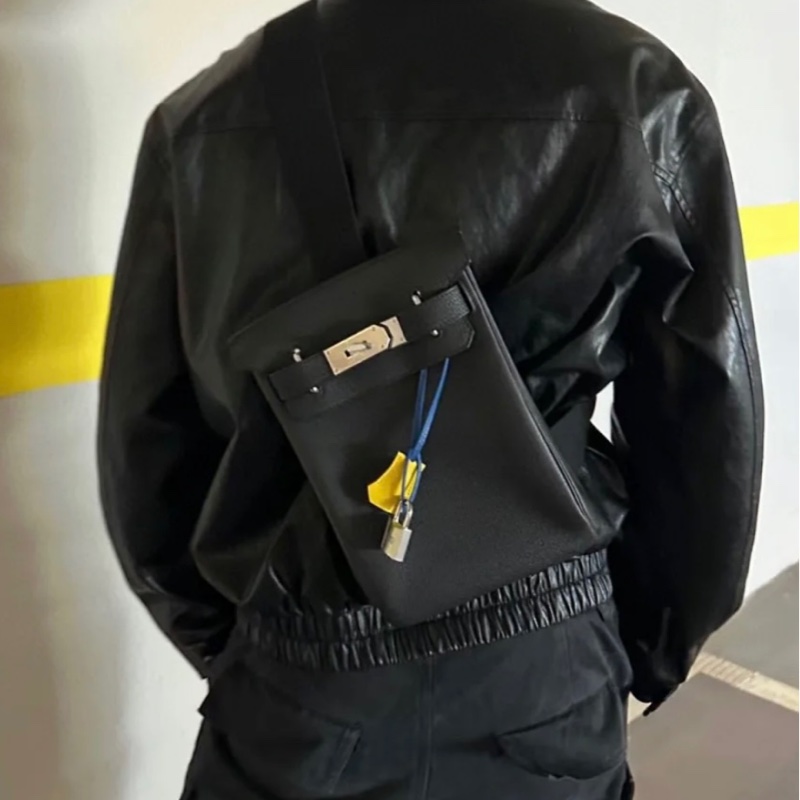 愛馬仕 Hermes SAC A DOS PM 3Y水兵藍 黑色平替 內拼9O那不勒斯黃 銀釦 Togo皮 B刻 黑銀-0