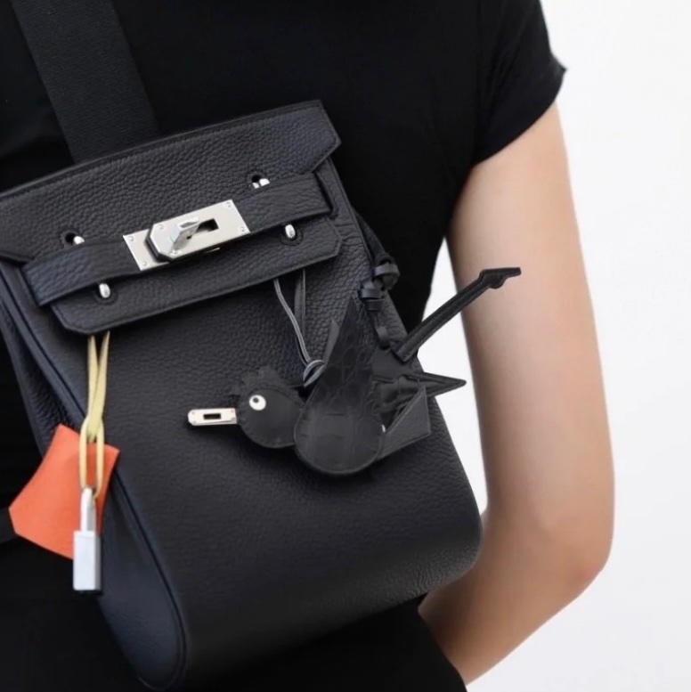 愛馬仕 Hermes SAC A DOS PM 3Y水兵藍 黑色平替 內拼9O那不勒斯黃 銀釦 Togo皮 B刻 黑銀-1