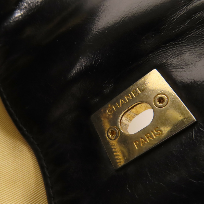 CHANEL 皮革2 Way Shoulder金扣手挽肩背兩用袋-6