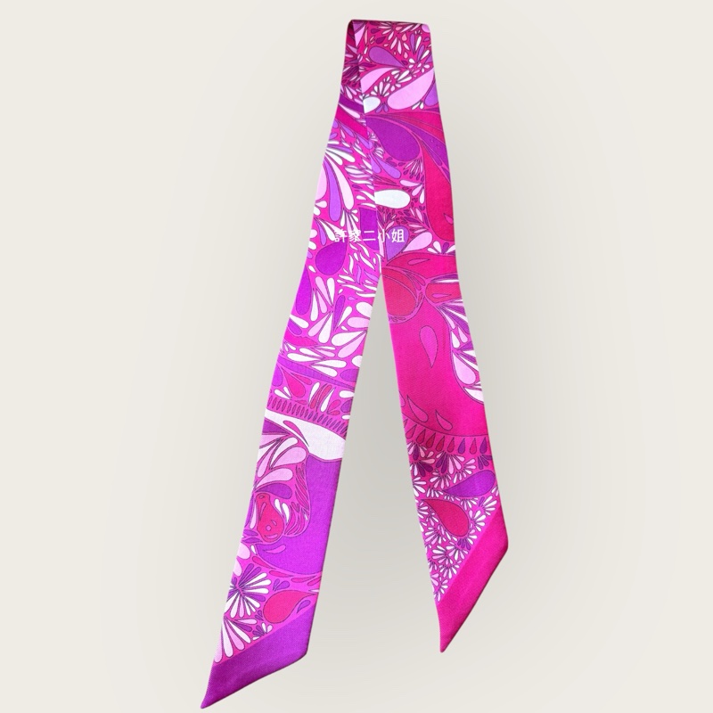 Hermes 二手閒置 Millefleurs duexique 墨西哥花 Twilly-0