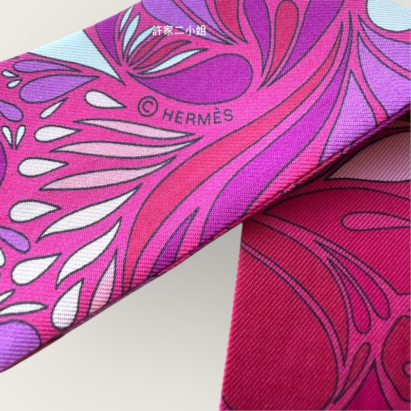 Hermes 二手閒置 Millefleurs duexique 墨西哥花 Twilly-2