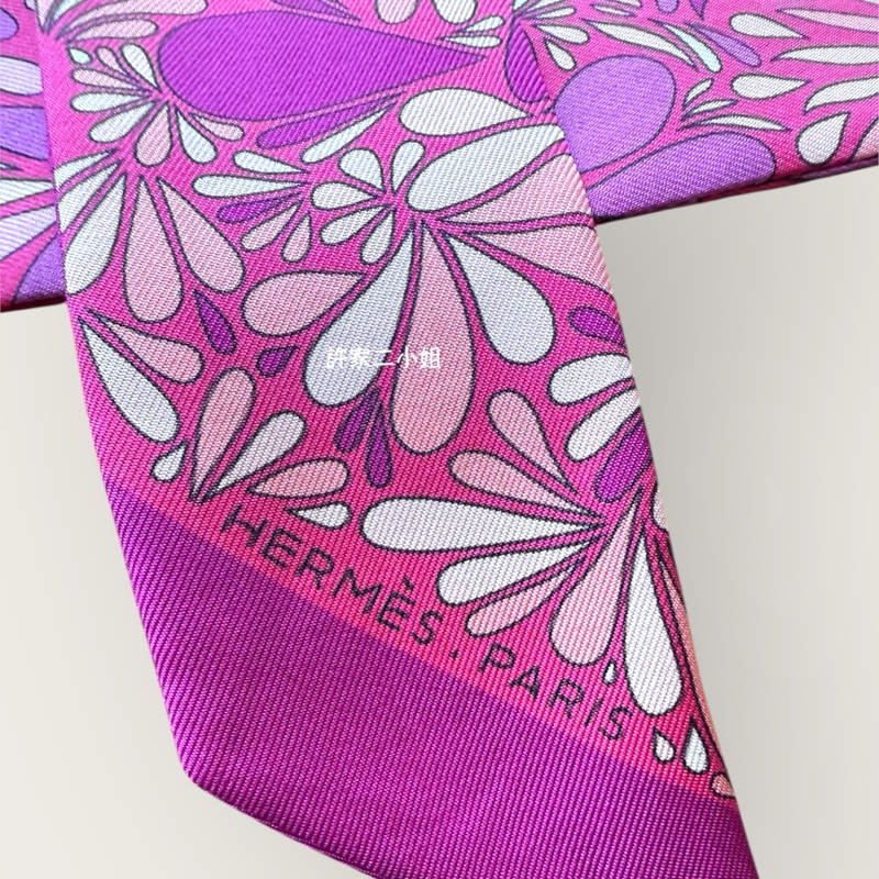 Hermes 二手閒置 Millefleurs duexique 墨西哥花 Twilly-3
