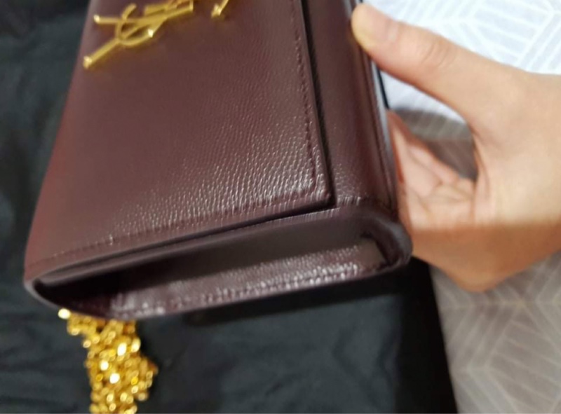 YSL Kate mini 酒紅魚子醬包-3