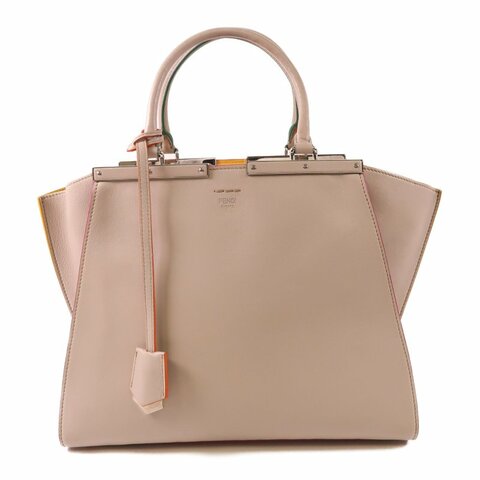 FENDI 牛皮皮革Handbag銀扣手挽袋