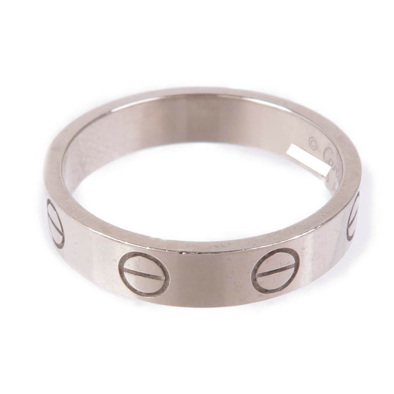 CARTIER 18K白金Mini Love Ring戒指Cartier#50/US#5-2