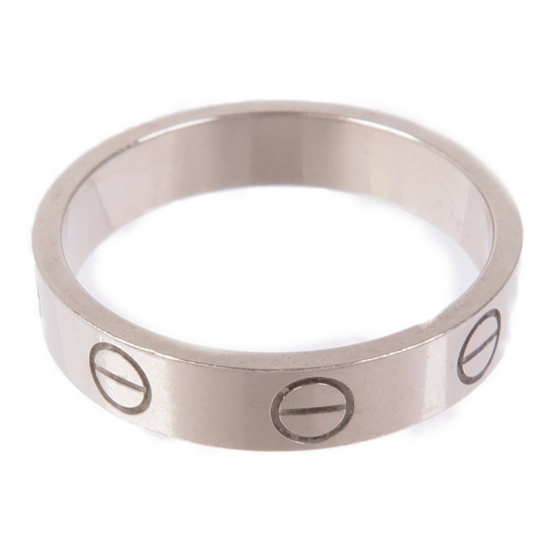CARTIER 18K白金Mini Love Ring戒指Cartier#50/US#5-3
