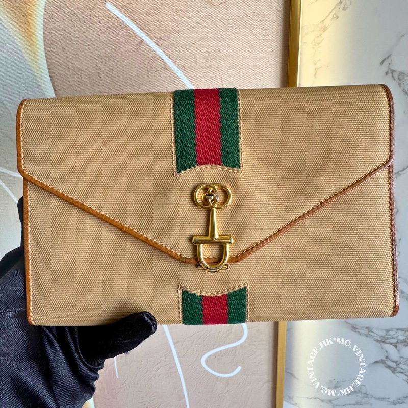 GUCCI Vintage Sherryline Clutch / Wallet 中古 手拿包 長銀包 長夾-1