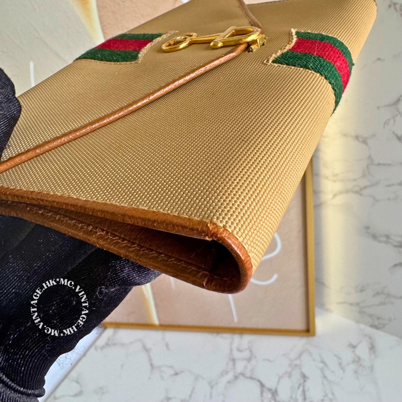 GUCCI Vintage Sherryline Clutch / Wallet 中古 手拿包 長銀包 長夾-5