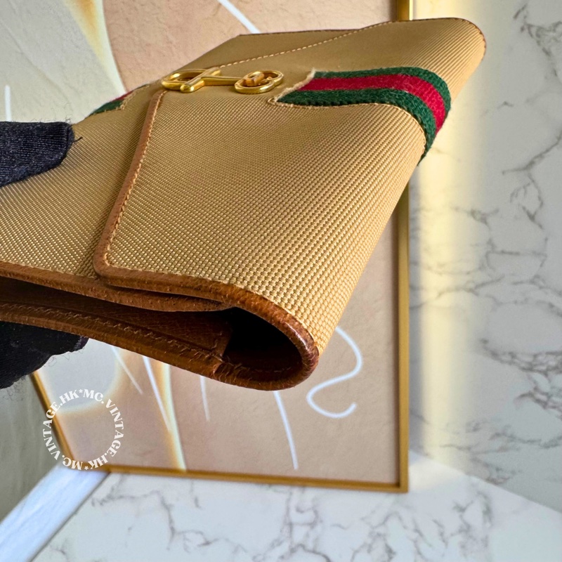GUCCI Vintage Sherryline Clutch / Wallet 中古 手拿包 長銀包 長夾-7
