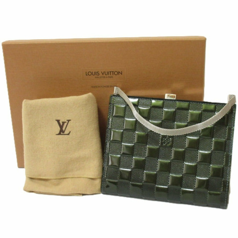 LOUIS VUITTON Ange Damier Vernis 迷你手提包 Party 包 M92107 汽油藍 女款
