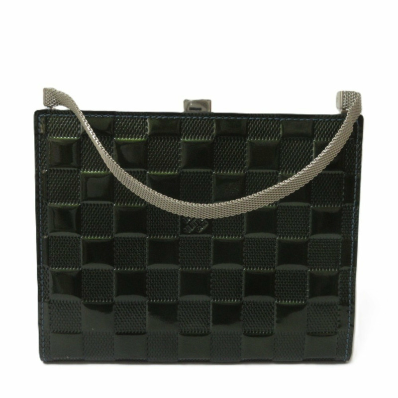 LOUIS VUITTON Ange Damier Vernis 迷你手提包 Party 包 M92107 汽油藍 女款-1