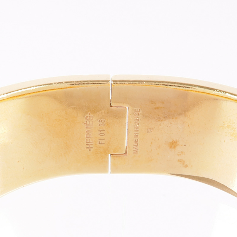 HERMES 金屬/琺瑯Clic Clac H手鐲-7