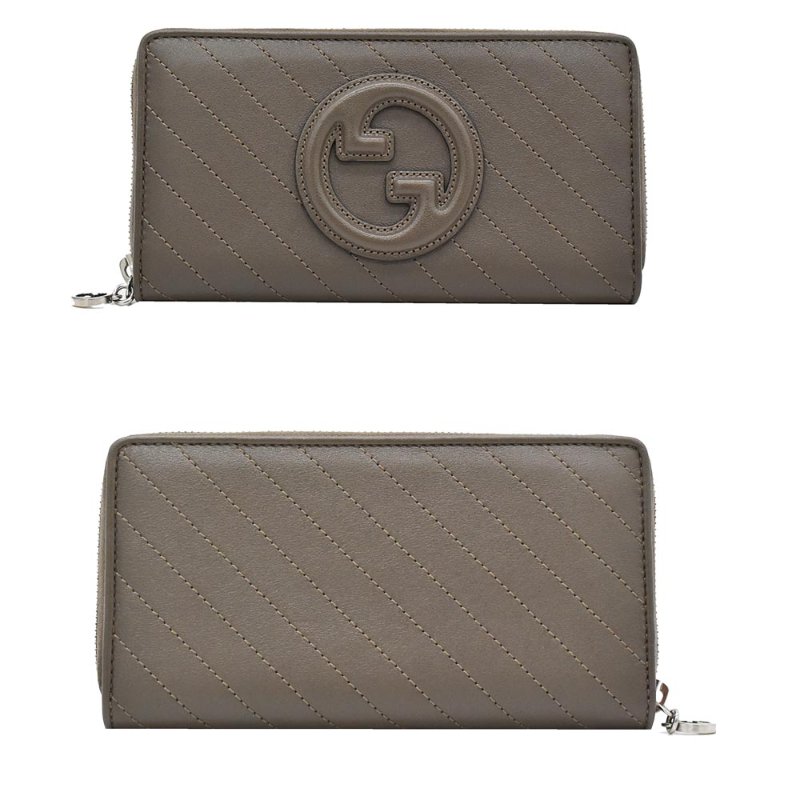 【門市全新現貨】GUCCI Blondie GG LOGO車線拉鍊長夾皮夾 附原廠紙盒、防塵袋-0