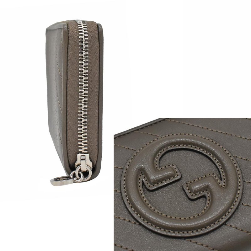 【門市全新現貨】GUCCI Blondie GG LOGO車線拉鍊長夾皮夾 附原廠紙盒、防塵袋-2