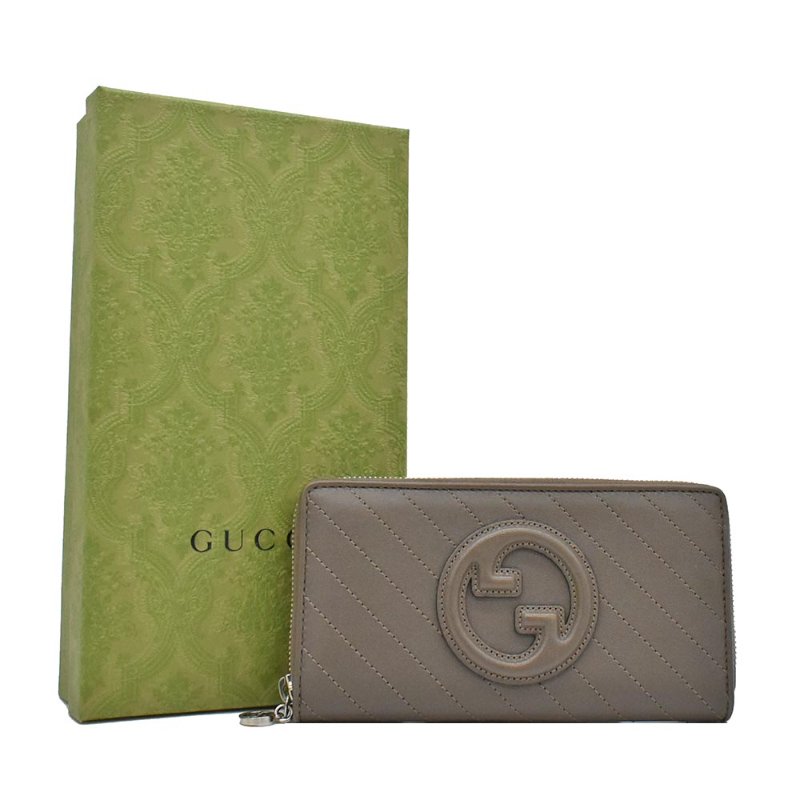 【門市全新現貨】GUCCI Blondie GG LOGO車線拉鍊長夾皮夾 附原廠紙盒、防塵袋-4