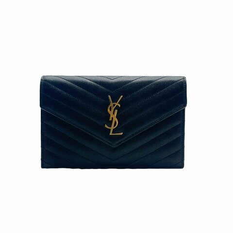 YSL 黑金荔枝woc斜背包
