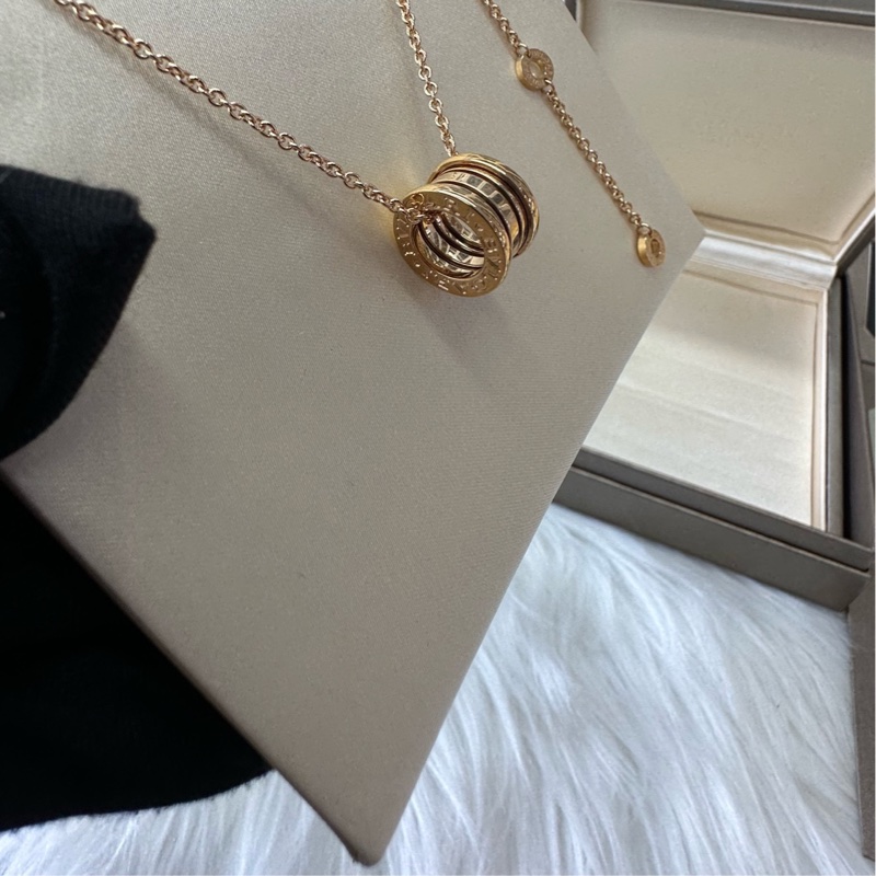 全新未使用閒置23年保卡BVLGARI寶格麗B.Zero1系列小號彈簧項鏈-0