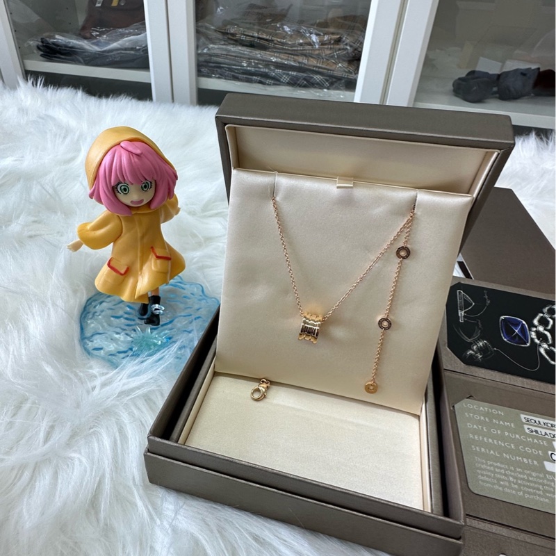 全新未使用閒置23年保卡BVLGARI寶格麗B.Zero1系列小號彈簧項鏈-3