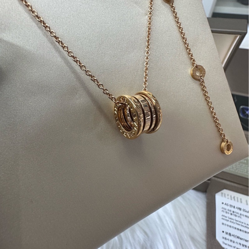 全新未使用閒置23年保卡BVLGARI寶格麗B.Zero1系列小號彈簧項鏈-4