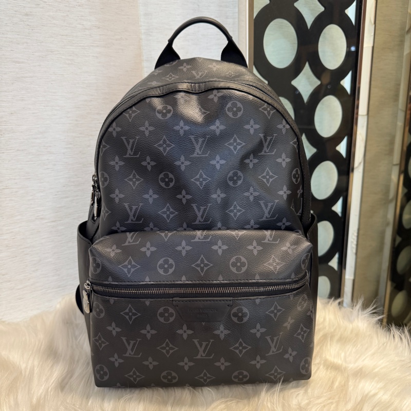 LV Discovery PM黑灰原花後背包-0