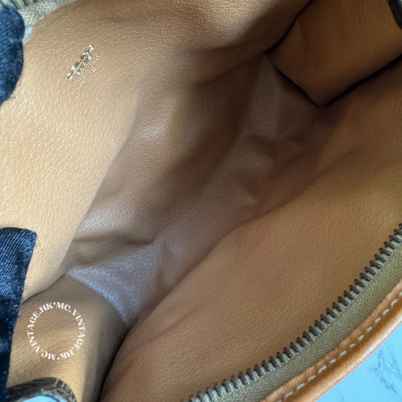 CELINE Vintage Macadam Clutch 中古 凱旋門 老花 手拿包-18