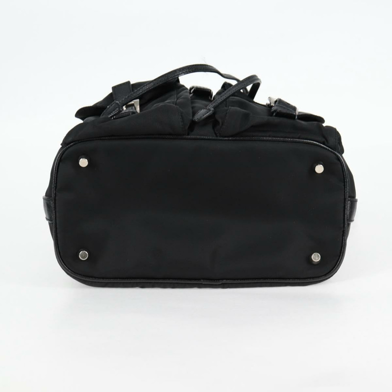 【日本直送】PRADA 尼龍黑色銀色單肩包 正品 125317V-4